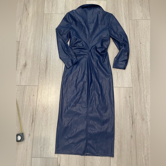 Zara Faux Leather Midi Dress - Picture 5 of 16